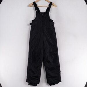Cherokee Snow Bibs Youth Medium 8/10 Black Overalls Winter Ski Pants Sledding